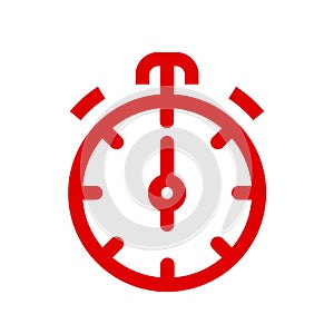 Stopwatch with arrow around icon, symbol, logo illustration