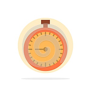 Stopwatch, Clock, Fast, Quick, Time, Timer, Watch Abstract Circle Background Flat color Icon