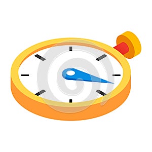 Stopwatch 3d isometric icon