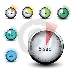 Stopwatch with expiring time n seconds web icon
