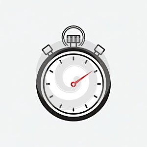 Stopwatch Icon, Time Measurement and Productivity Symbol, Timer, vector design Generative AI