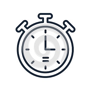 Stopwatch icon vector isolated on white background, Stopwatch si