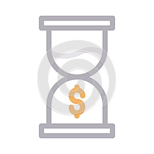 Stopwatch vector color line icon