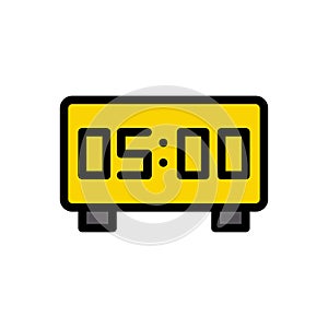 Stopwatch vector color line icon