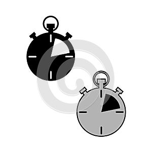 Stopwatch icons set. Time measurement symbols. Chronometer vector design. Vector illustration. EPS 10.