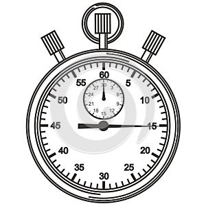 Stopwatch. Mechanism for accurate measurement of time intervals