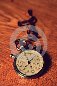 Stopwatch with retro effect