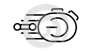 Stopwatch Speed Timer, Performance and Efficiency, vector design Generative AI