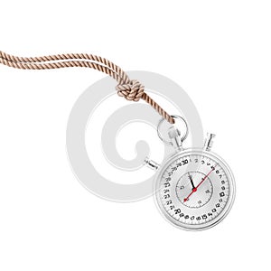 Stopwatch timekeeper isolated on white