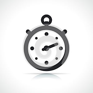 Stopwatch or timer black icon