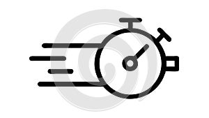 Stopwatch Timer Icon for Sports and Time Measurement, vector design Generative AI