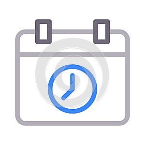 Stopwatch vector color line icon