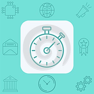 Stopwatch vector icon sign symbol