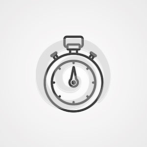 Stopwatch vector icon sign symbol