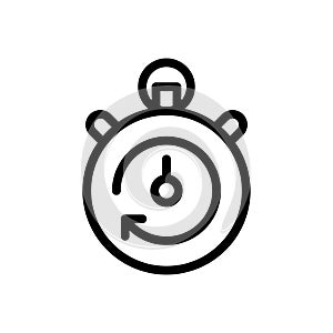 Stopwatch vector thin line  icon