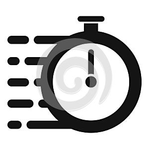 Stopwatch velocity speed icon simple vector. Labor velocity