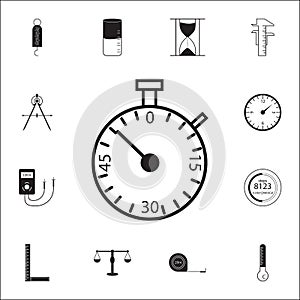 stopwatchicon. measuring elements icons universal set for web and mobile