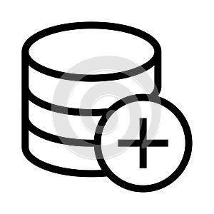 Storage add vector glyphs icon