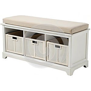 Storage bench isolated on white background