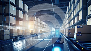 storage box warehouse background