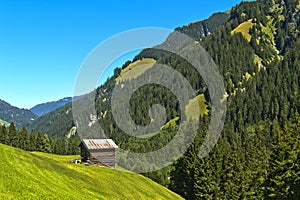 Storage building in the Safien Valley, Grisons, Switzerland