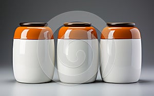 Storage Canisters with a Clear Background