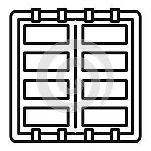 Storage cargo container icon, outline style