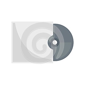 Storage cd disk icon flat isolated vector