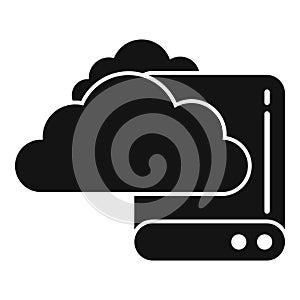 Storage cloud icon simple vector. Backup data