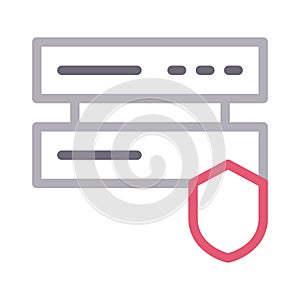 Storage colour line vector icon