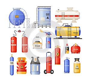 Storage cylindrical containers with liquefied compressed gas set