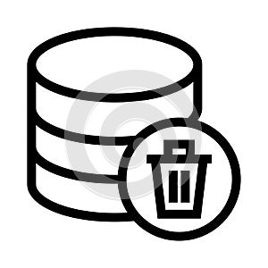 Storage delete vector glyphs icon
