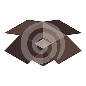 Storage empty box icon, isometric style