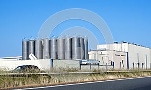 storage factory road steel warehouse tank pipe station