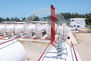 storage of gasoline in the horizontal tanks and pipeline