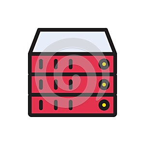 Storage vector line colour icon