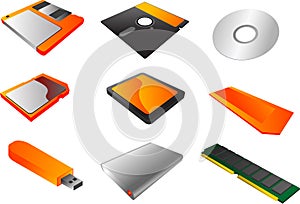 Storage media clipart