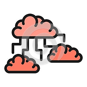 Storage memory cloud icon vector flat