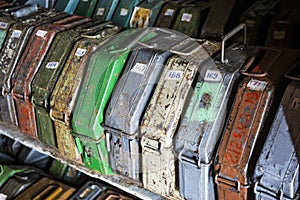 A storage of old film reels