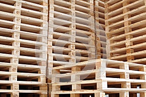 Storage with paletts - logistics and shipping