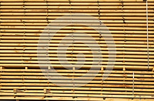 Storage of piles of wooden boards on the sawmill. Boards are stacked in a carpentry shop. Sawing drying and marketing of