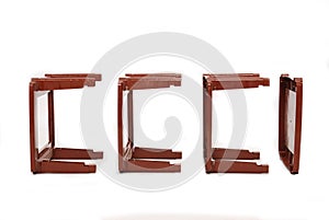 Storage plastic box on isolated white background