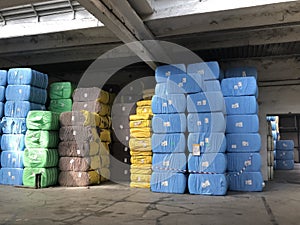 Storage of raw material on production