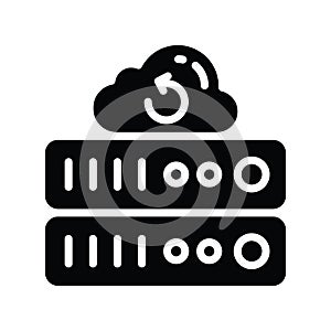 Storage Refresh vector solid Icon Design illustration. Cloud computing Symbol on White background EPS 10 File