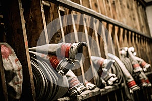 Storage room in firefighting depot