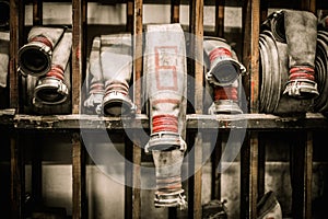 Storage room in firefighting depot