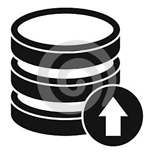 Storage server icon simple vector. Data cloud