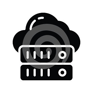 Storage Services vector solid Icon Design illustration. Cloud computing Symbol on White background EPS 10 File