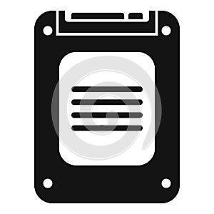 Storage shutter usb icon simple vector. MB archive tb