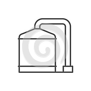Storage tank line outline icon
